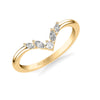 Artcarved Bridal Mounted with Side Stones Contemporary Diamond Wedding Band 14K Yellow Gold