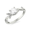 Artcarved Bridal Mounted Mined Live Center Contemporary Diamond Engagement Ring 14K White Gold