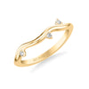 Artcarved Bridal Mounted with Side Stones Contemporary Diamond Wedding Band 14K Yellow Gold