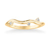 Artcarved Bridal Mounted with Side Stones Contemporary Diamond Wedding Band 14K Yellow Gold