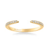 Artcarved Bridal Mounted with Side Stones Contemporary Diamond Wedding Band 14K Yellow Gold