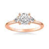 Artcarved Bridal Mounted with CZ Center Classic Engagement Ring 18K Rose Gold