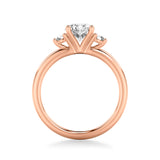 Artcarved Bridal Mounted with CZ Center Classic Engagement Ring 18K Rose Gold