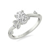 Artcarved Bridal Mounted with CZ Center Contemporary Engagement Ring 14K White Gold