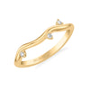 Artcarved Bridal Mounted with Side Stones Contemporary Diamond Wedding Band 18K Yellow Gold