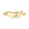 Artcarved Bridal Mounted with Side Stones Contemporary Diamond Wedding Band 18K Yellow Gold