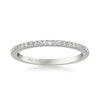 Artcarved Bridal Mounted with Side Stones Contemporary Diamond Wedding Band 14K White Gold