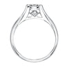 Artcarved Bridal Mounted with CZ Center Classic Engagement Ring Tally 14K White Gold