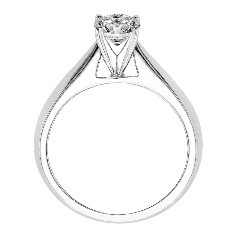 Artcarved Bridal Unmounted No Stones Classic Solitaire Engagement Ring Pixie 14K White Gold
