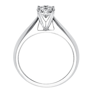 Artcarved Bridal Unmounted No Stones Classic Solitaire Engagement Ring Pixie 14K White Gold
