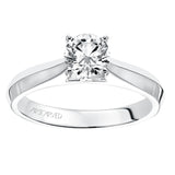 Artcarved Bridal Mounted with CZ Center Classic Solitaire Engagement Ring Pixie 14K White Gold