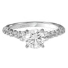 Artcarved Bridal Semi-Mounted with Side Stones Contemporary Engagement Ring Adie 14K White Gold