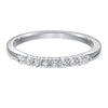 Artcarved Bridal Mounted with Side Stones Classic Diamond Wedding Band Jewel 14K White Gold