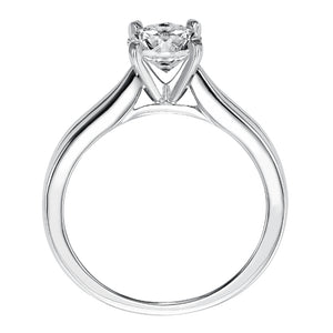Artcarved Bridal Mounted with CZ Center Classic Solitaire Engagement Ring Irene 14K White Gold