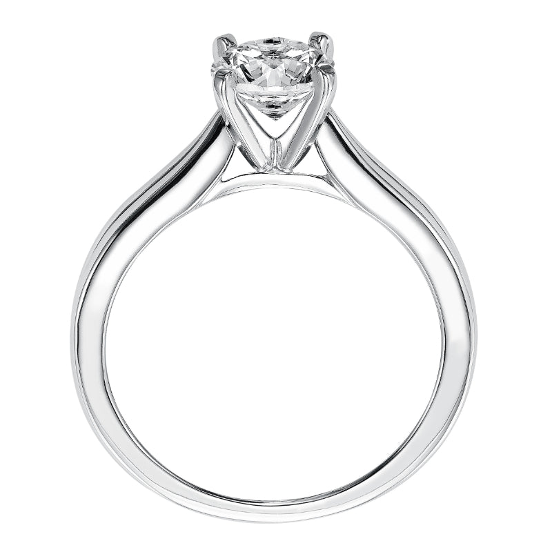Artcarved Bridal Unmounted No Stones Classic Solitaire Engagement Ring Irene 14K White Gold
