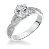 Artcarved Bridal Mounted with CZ Center Contemporary Twist Diamond Engagement Ring Calla 14K Yellow Gold