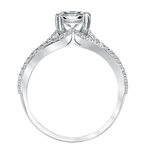 Artcarved Bridal Semi-Mounted with Side Stones Classic Diamond Engagement Ring Elizabeth 14K White Gold