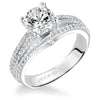 Artcarved Bridal Semi-Mounted with Side Stones Classic Diamond Engagement Ring Elizabeth 14K White Gold