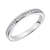 Artcarved Bridal Mounted with Side Stones Classic Diamond Wedding Band Amanda 14K White Gold