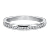 Artcarved Bridal Mounted with Side Stones Classic Diamond Wedding Band Amanda 14K White Gold