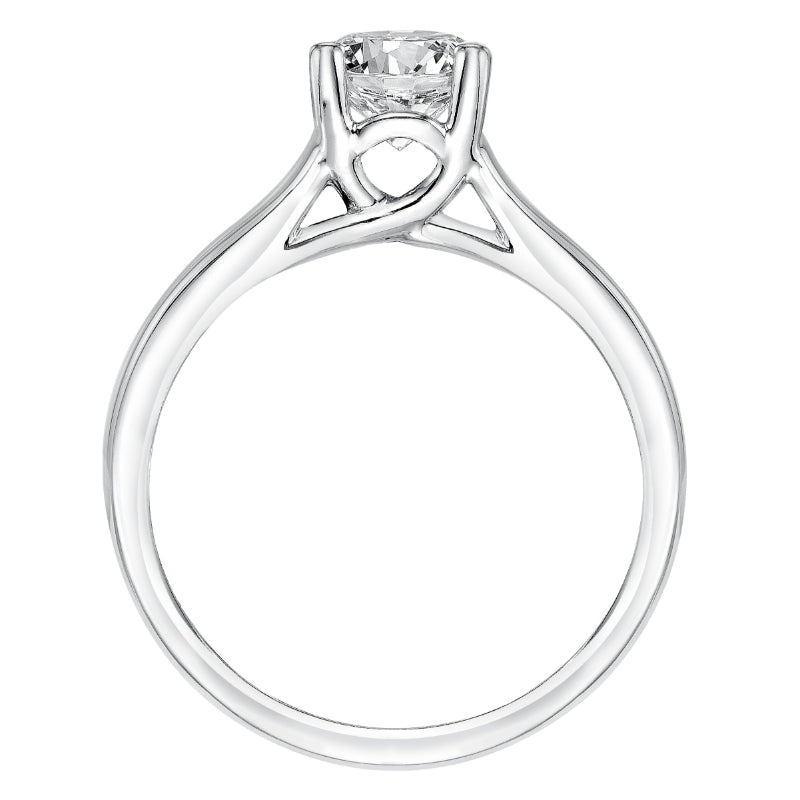 Artcarved Bridal Unmounted No Stones Classic Solitaire Engagement Ring Claire 14K White Gold