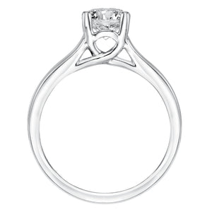 Artcarved Bridal Mounted with CZ Center Classic Solitaire Engagement Ring Claire 14K White Gold