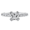 Artcarved Bridal Semi-Mounted with Side Stones Classic Diamond Engagement Ring Mia 14K White Gold