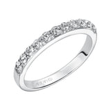 Artcarved Bridal Mounted with Side Stones Classic Diamond Wedding Band Mia 14K White Gold