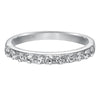 Artcarved Bridal Mounted with Side Stones Classic Diamond Wedding Band Mia 14K White Gold