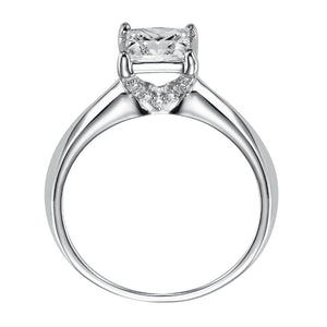 Artcarved Bridal Mounted with CZ Center Classic Solitaire Engagement Ring Vivian 14K White Gold