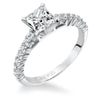 Artcarved Bridal Semi-Mounted with Side Stones Classic Diamond Engagement Ring Ella 14K White Gold