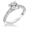 Artcarved Bridal Semi-Mounted with Side Stones Classic Diamond Engagement Ring Natalie 14K White Gold