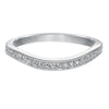 Artcarved Bridal Mounted with Side Stones Vintage Milgrain Halo Diamond Wedding Band Gwyneth 14K White Gold