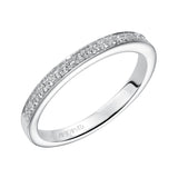 Artcarved Bridal Mounted with Side Stones Classic 3-Stone Engagement Ring Ashley 14K White Gold