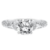 Artcarved Bridal Semi-Mounted with Side Stones Vintage Engagement Ring Peyton 14K White Gold