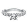 Artcarved Bridal Semi-Mounted with Side Stones Classic Diamond Engagement Ring Alyssa 14K White Gold