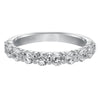 Artcarved Bridal Mounted with Side Stones Classic Diamond Wedding Band Alyssa 14K White Gold