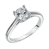 Artcarved Bridal Unmounted No Stones Classic Solitaire Engagement Ring Abby 14K White Gold