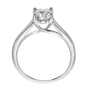 Artcarved Bridal Unmounted No Stones Classic Solitaire Engagement Ring Abby 14K White Gold