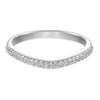 Artcarved Bridal Mounted with Side Stones Classic Halo Diamond Wedding Band Ava 14K White Gold