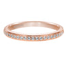 Artcarved Bridal Mounted with Side Stones Contemporary Twist Diamond Wedding Band Stella 14K Rose Gold