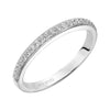 Artcarved Bridal Mounted with Side Stones Contemporary One Love Engagement Ring Stella 14K White Gold