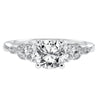 Artcarved Bridal Mounted with CZ Center Contemporary Diamond Engagement Ring Adeline 14K White Gold