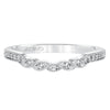 Artcarved Bridal Mounted with Side Stones Vintage Diamond Wedding Band Valerie 14K White Gold