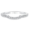 Artcarved Bridal Mounted with Side Stones Contemporary Diamond Wedding Band Alexandria 14K White Gold