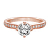 Artcarved Bridal Mounted with CZ Center Classic Engagement Ring Juliet 14K Rose Gold