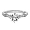 Artcarved Bridal Mounted with CZ Center Classic Engagement Ring Juliet 14K White Gold