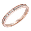 Artcarved Bridal Mounted with Side Stones Classic Diamond Wedding Band Juliet 14K Rose Gold