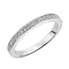 Artcarved Bridal Mounted with Side Stones Classic Diamond Wedding Band Taryn 14K White Gold