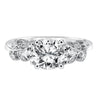 Artcarved Bridal Mounted with CZ Center Contemporary Engagement Ring Scarlett 14K White Gold